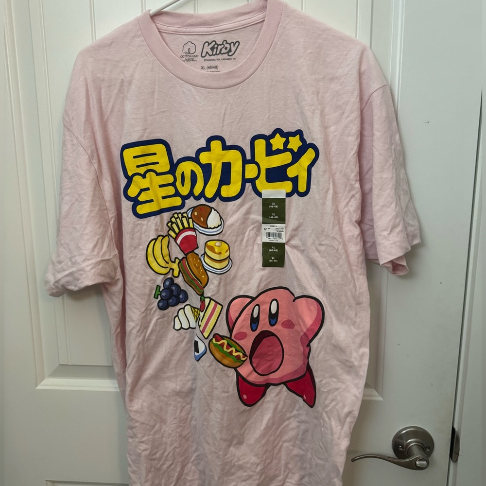 Pink Kirby Graphic T-Shirt unisex XL NWT - D